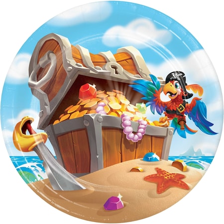 Treasure Island Pirate Dessert Plates, 7, 96PK